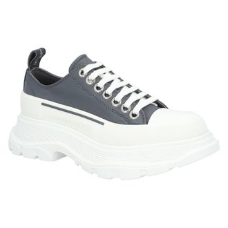 Alexander McQueen Alexander Mcqueen Womens Tread Sneaker Grey Blue Calfskin - Size 35.5 EU/IT