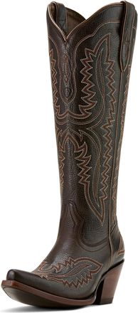 Ariat Womens Casanova X Toe Western Boots in Rich Chocolate Leather, B Medium Width, Size 3.5, by Ariat