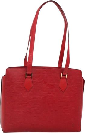 Louis Vuitton Duplex Bag Epi Leather Red Leather Bag (Pre-Owned)
