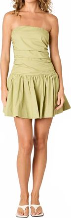 Nia Currant Mini Dress In Green
