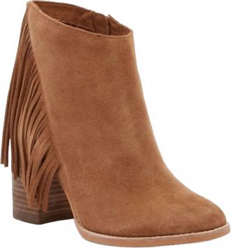 Arturo Chiang Reiden Fringe Suede Leather Ankle Boots In Brown
