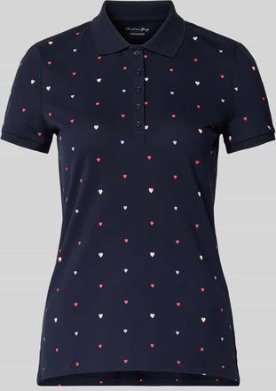 Christian Berg Poloshirt mit Polokragen und kurzer Knopfleiste in Dunkelblau, Gr&ouml;&szlig;e XXL