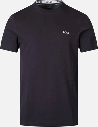 HUGO BOSS Mens BOSS Pique Taddy T-Shirt Dark Blue - Black - Size: 38
