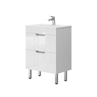 Vicco Conjunto De Muebles De Ba&ntilde;o Clayton, Blanco, 2 Partes, Armario Bajo 60 Cm