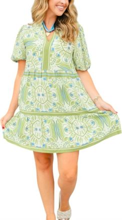 Julia Jordan Garden Mini Dress In Green