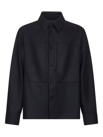 Jil Sander patch-pocket snap-button shirt - Blue