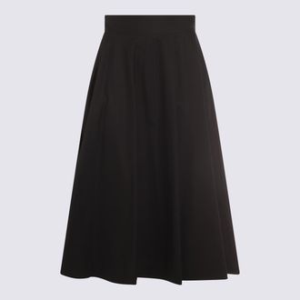 Malo Black Cotton Skirt