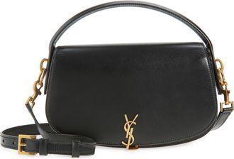 Saint Laurent Voltaire Leather Crossbody Bag in Nero at Nordstrom