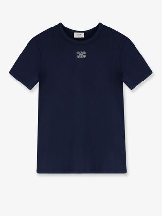 Celine T-shirt in misto cotone con logo Triomphe - CELINE - gender_Woman
