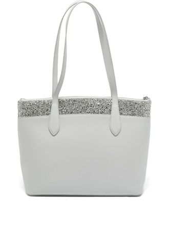 Kate Spade New York glitter-embellished leather tote bag - women - Calf Leather - One Size - Grey