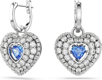 Swarovski Ohrringe - Hyperbola drop earrings, Heart, Rhodium plated - Gr. unisize - in Blau - für Damen