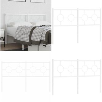 vidaXL Testiera di Ricambio in Metallo Bianco 140 cm - Testiera in acciaio - Testiera per letto