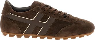 Hogan Brown Runner H693 Suede Leather Sneakers