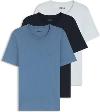 BOSS Three-pack of cotton undershirts with embroidered logo