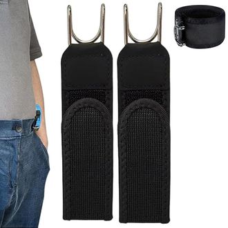 Generic 2Pcs Metal Hook Tactical Elastic Belt, Buckleless Belt Hook, Invisible Stretch Belts For Women Men, Jeans, Work, Casual, Business, Home, Travel, Commu