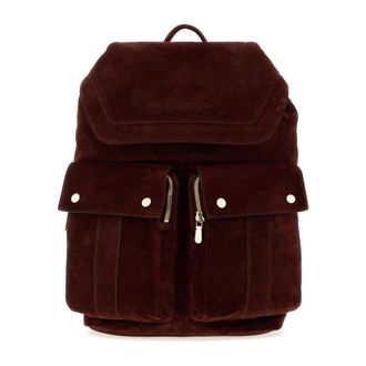 Brunello Cucinelli Mochila de ocio de ante - Bags - Hombre - Rojo - ONE SIZE