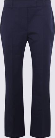 Alexander McQueen Trousers Blue And Green-Donna
