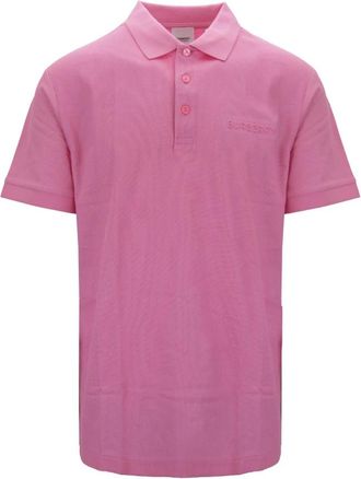 Burberry Klassiek katoenen poloshirt met korte mouwen - Heren - Polos - Roze - M - Katoen - Tops