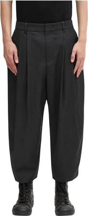 Ader Error Gekreukte Broek - Heren - Wijde Broeken - Zwart - M - Wol - Broeken