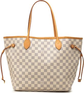 Louis Vuitton Damier Azur Ivory White Pvc Leather Shoulder Bag Tote Bag (Pre-Owned)