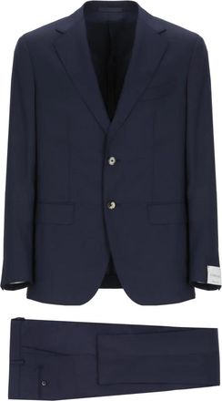 Caruso Aida Kostuum - Heren - Business pakken - Blauw - XL - Wol - Kostuums