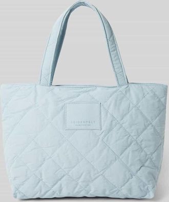 Seidenfelt Manufaktur Handtasche mit Steppn&auml;hten Modell HETTA in Hellblau, Gr&ouml;&szlig;e 1