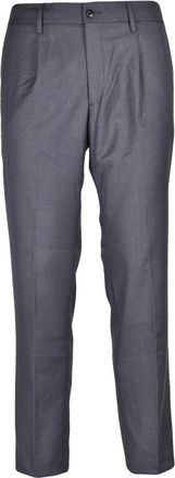 Michael Coal Tailored Grey Trousers with Elastic Waistband and Classic Straight Leg
