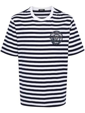 【関税&送料込】Versace Striped T-Shirt Men's Versace Striped T-Shirts - up to −50% | Stylight