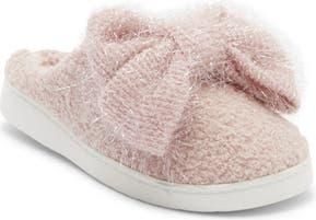 Mia Cozi Slipper in 3D Pink Tinsel Bow at Nordstrom Rack, Size 8