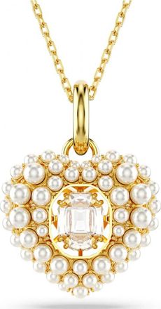 Swarovski Womens 5680399 Ladies Idyllia Necklace - Gold Metal - One Size