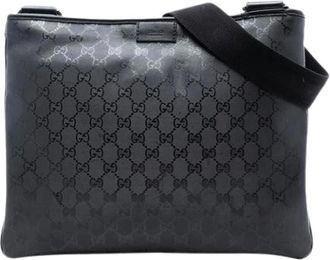 Gucci Pre-owned Cross Body Bags, female, Black, Size: ONE SIZE Pre-owned Fabric Crossbody Bag