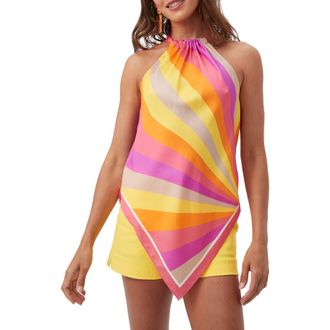 Trina Turk Lavani Halter Scarf Top in Multi at Nordstrom, Size X-Large