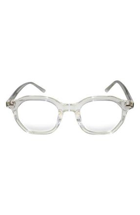 Fifth and Ninth Cameron 48mm Round Blue Light Blocking Glasses in Clear/Clear at Nordstrom