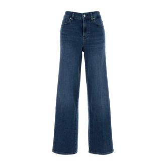 Frame Denim Wide Jeans, female, Blue, Size: W26 Le Slim Palazzo Jeans
