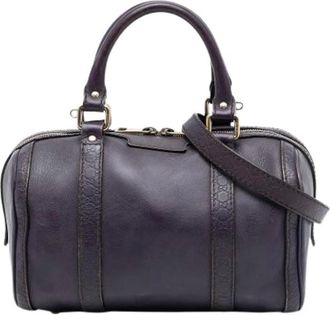 Gucci Pre-owned Handbags, female, Purple, Size: ONE SIZE Pre-owned Vintage Satchel