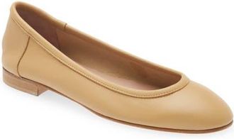 andrea carrano Bambolina Ballet Flat in Camel Leather at Nordstrom, Size 38.5