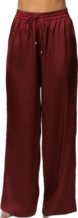 JLUXLABEL Sunny Day Wide Leg Pants in Red at Nordstrom, Size Small
