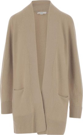 Vince Cashmere Cardigan with Deep V-neck and Patch Pockets