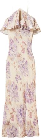 Twin-Set Abito in velluto con motivo a fiori - Toni neutri