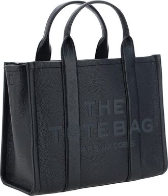 Marc Jacobs Womens The Medium Tote Handbag Black Calf Leather Bos Taurus Handbags Hand Bags