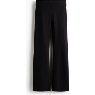 H&M Flared Yoga Leggings With Softmove in Black at Nordstrom, Size X-Small
