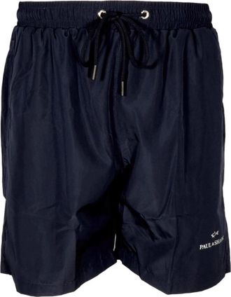 Paul & Shark Blauwe Zwembroek Stijlvol Ontwerp - Heren - Strandmode - Blauw - 5XL - Polyester - Badmode