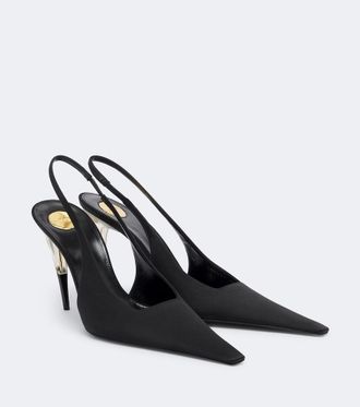 Saint Laurent Goya satin slingback pumps