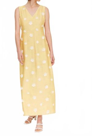 Compa&ntilde;&iacute;afant&aacute;stica 70s Maxi Dress In Light Yellow