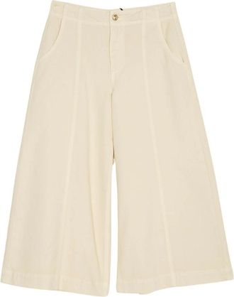 Twinset Panel Culottes - Dames - Vrijetijds broeken - Beige - W28 - Katoen - Broeken
