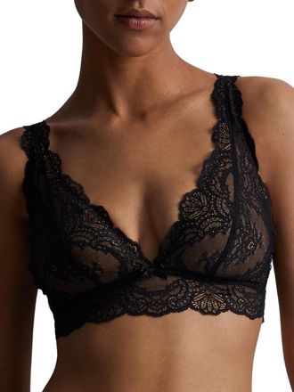 Aubade Womens Danse Des Sens Triangle Bralette - Black polyamide - Size X-Small