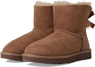 UGG Mini Bailey Bow II Womens Boots Rocky Oak : 10 B - Medium, Suede