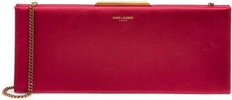 Saint Laurent Small Midnight Satin Clutch in Dark Fuchsia at Nordstrom