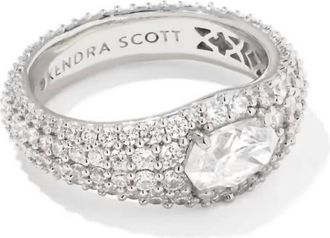 Kendra Scott Womens Bella Band Ring In Silver
