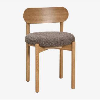 Sklum Pack De 2 Sillas De Comedor En Madera De Roble Tapizadas Bianca Sklum